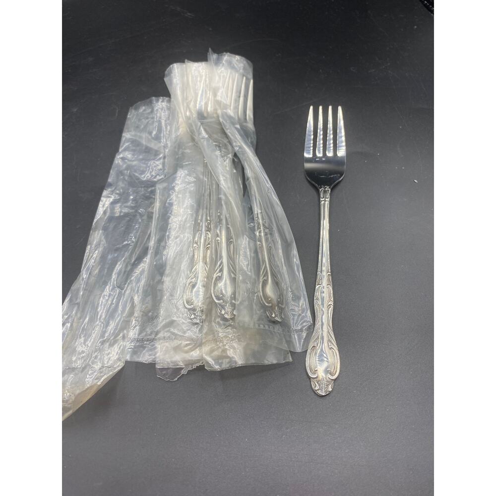Set of 9 Vintage National Stainless Japan forks Steel Flatware NEW